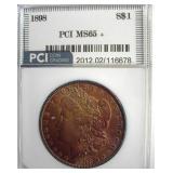 1898 Morgan PCI MS65+ Impressive Color