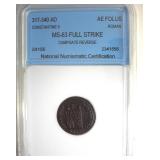 317-340 AD Constantine II MS63 Full Stk Rome