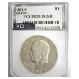 1974-S Silver Ike PR70 DCAM LISTS $600