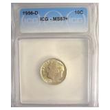 1956-D Dime ICG MS67+ LISTS $150