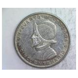 1953 Silver 1/4 Balboa Panama