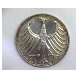 1970-J Silver 5 Mark KM 112.1 Germany