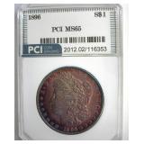 1896 Morgan PCI MS65 Incredible Color