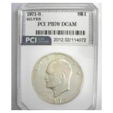 1971-S Silver Ike PR70 DCAM LISTS $475