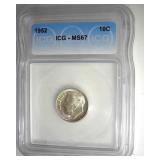 1952 Dime ICG MS67