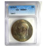 1976-D T2 Ike ICG MS66+ LISTS $435