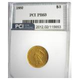1882 Gold $3 PR63 LISTS $23500