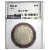 1921-D Morgan MS64+ DMPL LIST $13500 IN 64DMPL