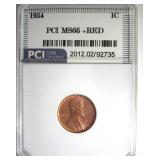 1954 Cent MS66+ RD LISTS $600