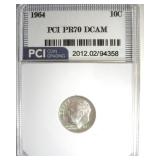 1964 Dime PR70 DCAM LISTS $5250