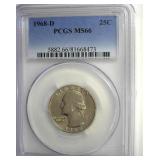 1968-D Quarter PCGS MS66