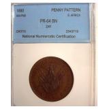 1890 Penny Pattern NNC PR64 BN South Africa