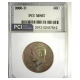 2000-D Kennedy MS67 LISTS$215