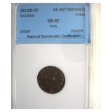 253-268 AD Gallienus Stag MS62 Ancient Rome