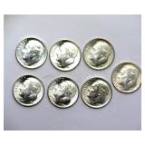 1950-S Dimes 7pcs High Roll Price