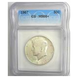 1967 Kennedy ICG MS66+ LISTS $275