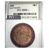1896 Morgan PCI MS65+ Bag Toning