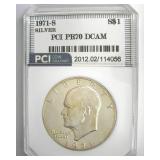 1971-S Silver Ike PR70 DCAM LISTS $475