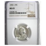 1955 Quarter NGC MS65