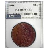 1900 Morgan MS66+ PL LISTS $9000 IN 66 PL