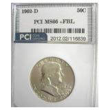 1962-D Franklin MS66+ FBL LISTS $11000