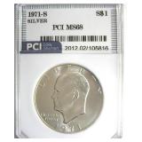 1971-S Silver Ike MS68 LISTS $6500