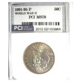 1991-95-P 50c World War II PCI MS70