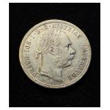 1878 1 Florin UNC Austria Nice