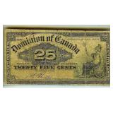 1900 Dominion of Canada 25c Note