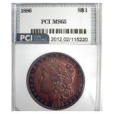 1886 Morgan PCI MS65 Outstanding Color