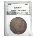 1889 Morgan MS67 LISTS $15000