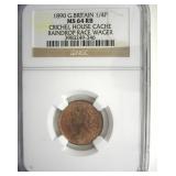 1890 1/4P NGC MS64 RB Great Britain
