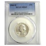 1964-D Quarter PCGS MS65