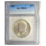 1967 Kennedy ICG MS66+ LISTS $350