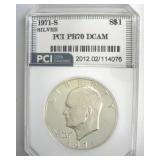 1971-S Silver Ike PR70 DCAM LISTS $475