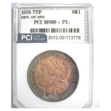 1878 7TF Morgan MS66+ PL LISTS $6500 IN 66PL