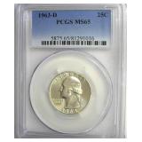 1963-D Quarter PCGS MS65