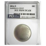 2014-S 50c Baseball Hall of Fame PCI PR70 DCAM
