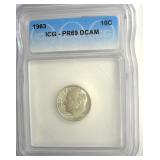 1963 Dime ICG PR69 DCAM