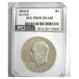 1972-S Silver Ike PR70 DCAM LISTS $425