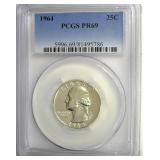 1964 Quarter PCGS PR69