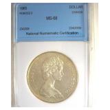 1965 Pointed 5 Dollar NNC MS68 Canada