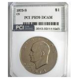 1973-S CN Ike PR70 DCAM LISTS $3700