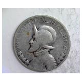 1933 Silver 1/4 Balboa Panama
