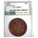 1900 Morgan MS66+ OBV PL LISTS $1600