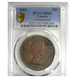 1964 S$1 PCGS MS64 Canada