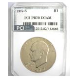 1977-S Ike PR70 DCAM LISTS $525