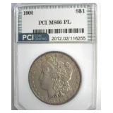 1902 Morgan MS66 PL LISTS $8850