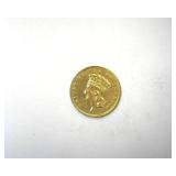 1850 Gold $3 About UNC