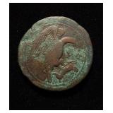 Before 406BC Akragas Crab+Eagle+Hare VF+ Lg Bronze
